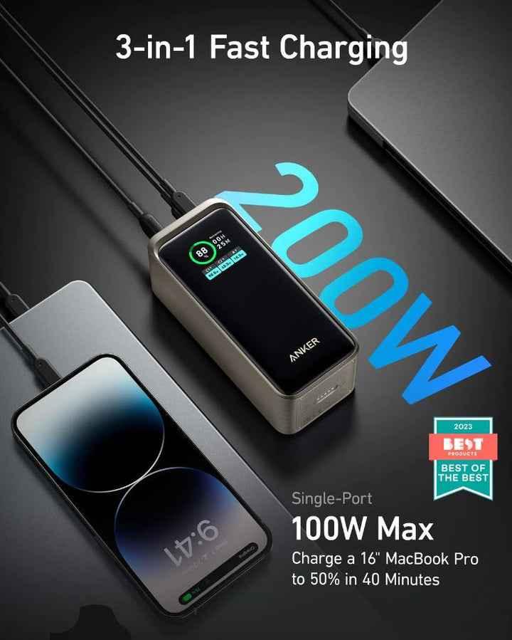 Anker 200W Prime 20,000Mah Power Bank With Smart Display Anker 200W Prime 20,000Mah Power Bank With Smart Display